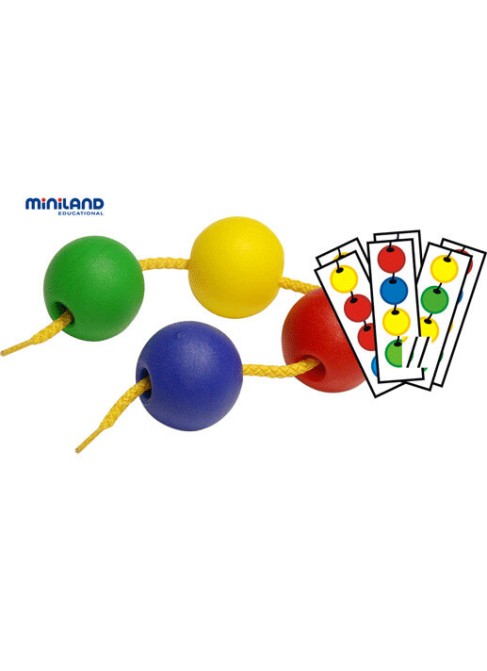 Juguetes Juego Educativo Juguete de Ensamblaje Juegos de Disposicion Bolas Ensartables 25 mm 100 Bolas + 10 Cordones